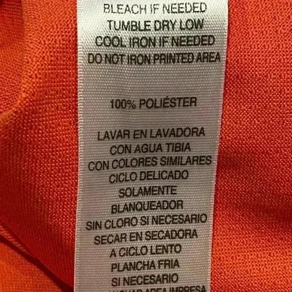 Callaway Polo Shirt Men Medium Tangerine striped Performance Golf - Picture 7 of 7